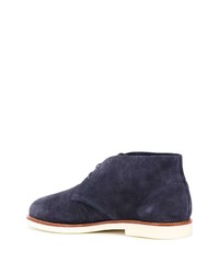 Темно-синие замшевые ботинки дезерты от Hogan