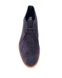 Темно-синие замшевые ботинки дезерты от Hogan