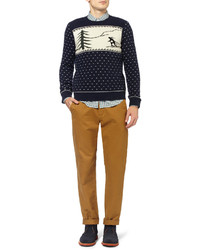 Темно-синие замшевые ботинки дезерты от Mark McNairy