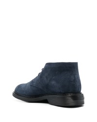 Темно-синие замшевые ботинки дезерты от Hogan