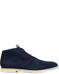 Темно-синие замшевые ботинки дезерты от Tod's