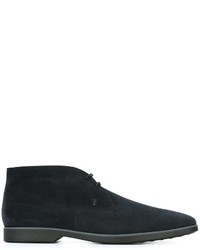 Темно-синие замшевые ботинки дезерты от Tod's