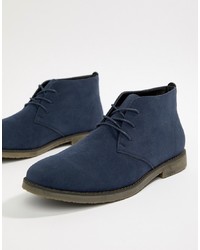 Темно-синие замшевые ботинки дезерты от Truffle Collection