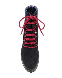 Женские темно-синие замшевые ботинки на шнуровке от Tommy Hilfiger