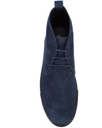 Мужские темно-синие замшевые ботинки челси от Tod's