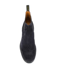 Мужские темно-синие замшевые ботинки челси от Doucal's