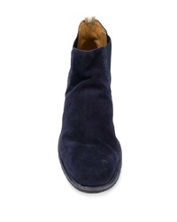 Мужские темно-синие замшевые ботинки челси от Officine Creative