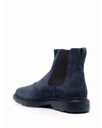 Мужские темно-синие замшевые ботинки челси от Hogan