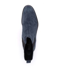 Мужские темно-синие замшевые ботинки челси от Hogan