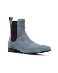 Мужские темно-синие замшевые ботинки челси от Philipp Plein