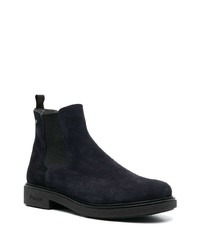 Мужские темно-синие замшевые ботинки челси от Pollini