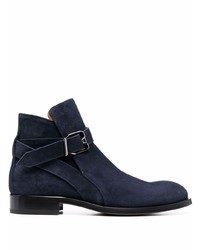 Мужские темно-синие замшевые ботинки челси от Versace