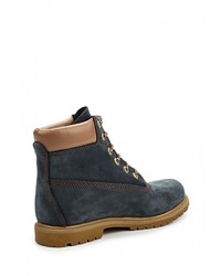 Женские темно-синие замшевые ботинки от Darkwood