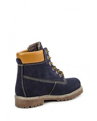 Женские темно-синие замшевые ботинки от Excavator