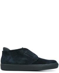 Мужские темно-синие замшевые ботинки от Giorgio Armani