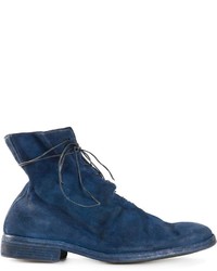 Мужские темно-синие замшевые ботинки от Guidi