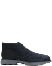 Мужские темно-синие замшевые ботинки от Hogan