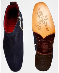 Мужские темно-синие замшевые ботинки от Jeffery West