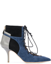 Женские темно-синие замшевые ботинки от Malone Souliers