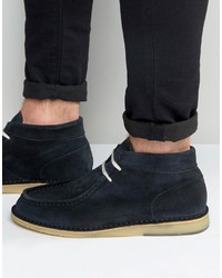Мужские темно-синие замшевые ботинки от Selected
