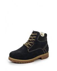 Женские темно-синие замшевые ботинки от SHOIBERG