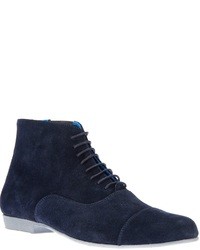 Мужские темно-синие замшевые ботинки от Swear