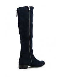 Темно-синие замшевые ботфорты от Inario