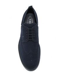 Темно-синие замшевые броги от Tod's