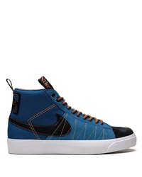 Мужские темно-синие замшевые высокие кеды от Nike