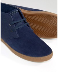 Мужские темно-синие замшевые кеды от Fred Perry