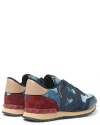 Мужские темно-синие замшевые кеды от Valentino