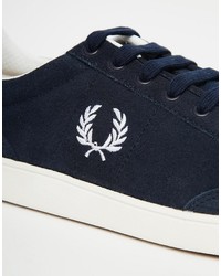 Мужские темно-синие замшевые кеды от Fred Perry