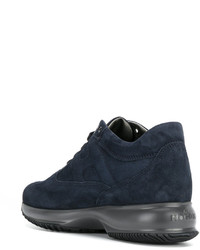 Женские темно-синие замшевые кеды от Hogan