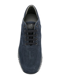 Женские темно-синие замшевые кеды от Hogan