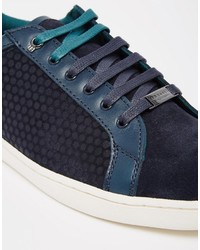 Мужские темно-синие замшевые кеды от Ted Baker