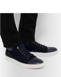 Мужские темно-синие замшевые кеды от Lanvin