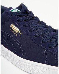Мужские темно-синие замшевые кеды от Puma