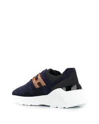 Мужские темно-синие замшевые кроссовки от Hogan