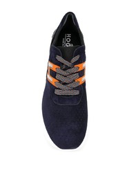 Мужские темно-синие замшевые кроссовки от Hogan