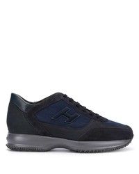 Мужские темно-синие замшевые кроссовки от Hogan