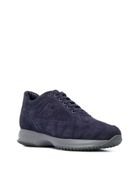 Мужские темно-синие замшевые кроссовки от Hogan