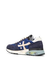 Мужские темно-синие замшевые кроссовки от Premiata