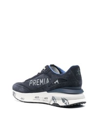 Мужские темно-синие замшевые кроссовки от Premiata