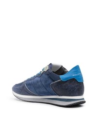 Мужские темно-синие замшевые кроссовки от Philippe Model Paris