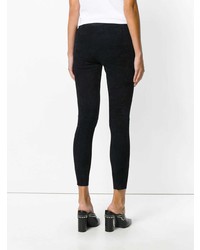 Темно-синие замшевые леггинсы от Stouls