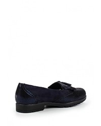 Женские темно-синие замшевые лоферы от Bobo