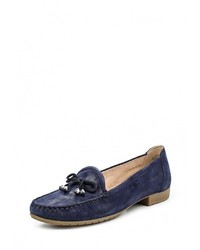Женские темно-синие замшевые лоферы от Caprice