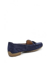 Женские темно-синие замшевые лоферы от Caprice