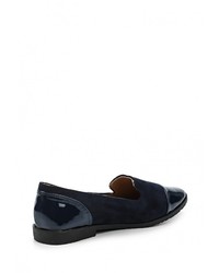 Женские темно-синие замшевые лоферы от Ciengrados