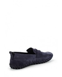 Мужские темно-синие замшевые лоферы от Darkwood